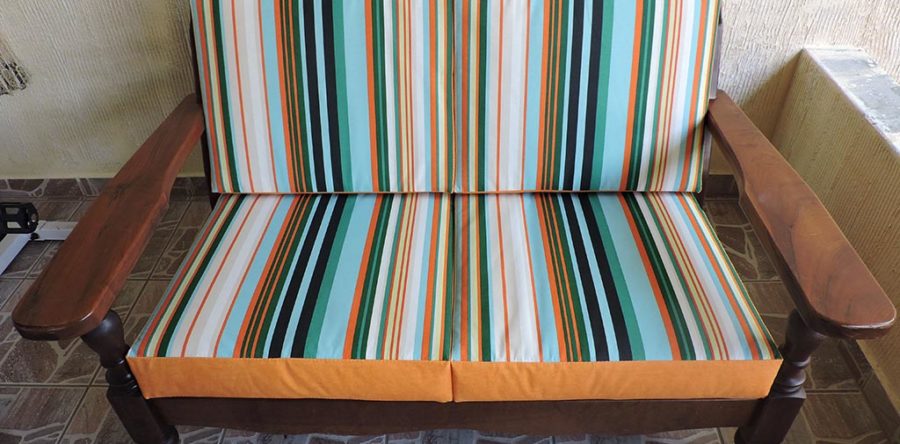 Almofadas Feita  Sob Medida em Tecido Impermeável Buriti Laranja e Duna Laranja