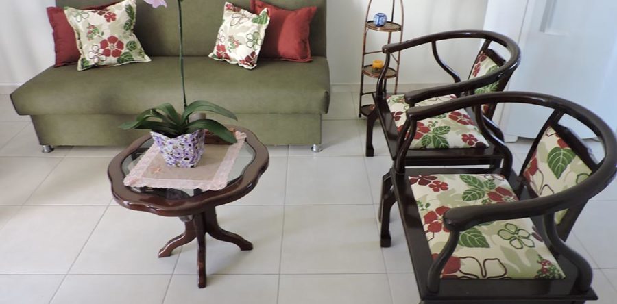 Reforma de Sofá e Poltronas em tecido Impermeavél Camboriú  Verde e Duna Verde Escuro