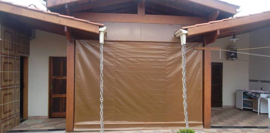 Fabricação de Toldo Cortina em Tecido  Caramelo