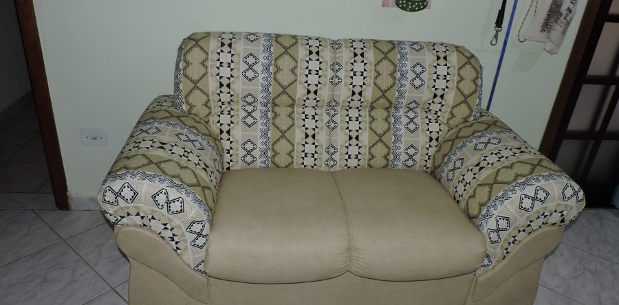 Reforma de Sofá de 2 lugares no tecido Acquablock Machu Picchu Bege e Duna Areia