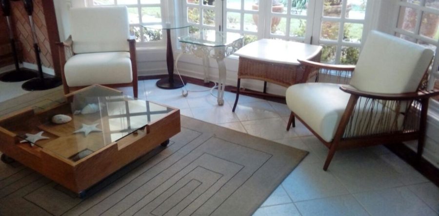 Reforma de Poltronas no tecido Courvin Náutico Branco