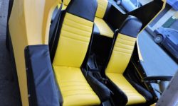 Reforma de Bancos do Buggy no tecido Courvin Automotivo Preto e Amarelo
